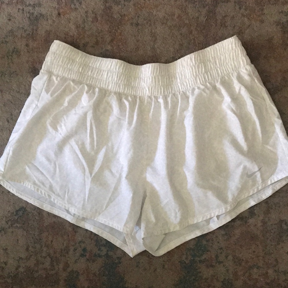 White Women’s Athletic Shorts - Lightweight Running Shorts